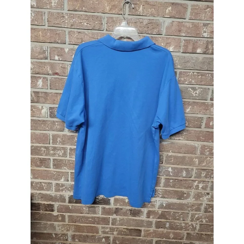 Polo by Ralph Lauren Solid Blue Cotton Short Sleeve Polo, Mens XXL